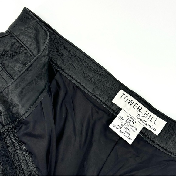 Tower Hill 90s Genuine Leather High Rise Tapered Straight Leg Pants - Picture 7 of 10